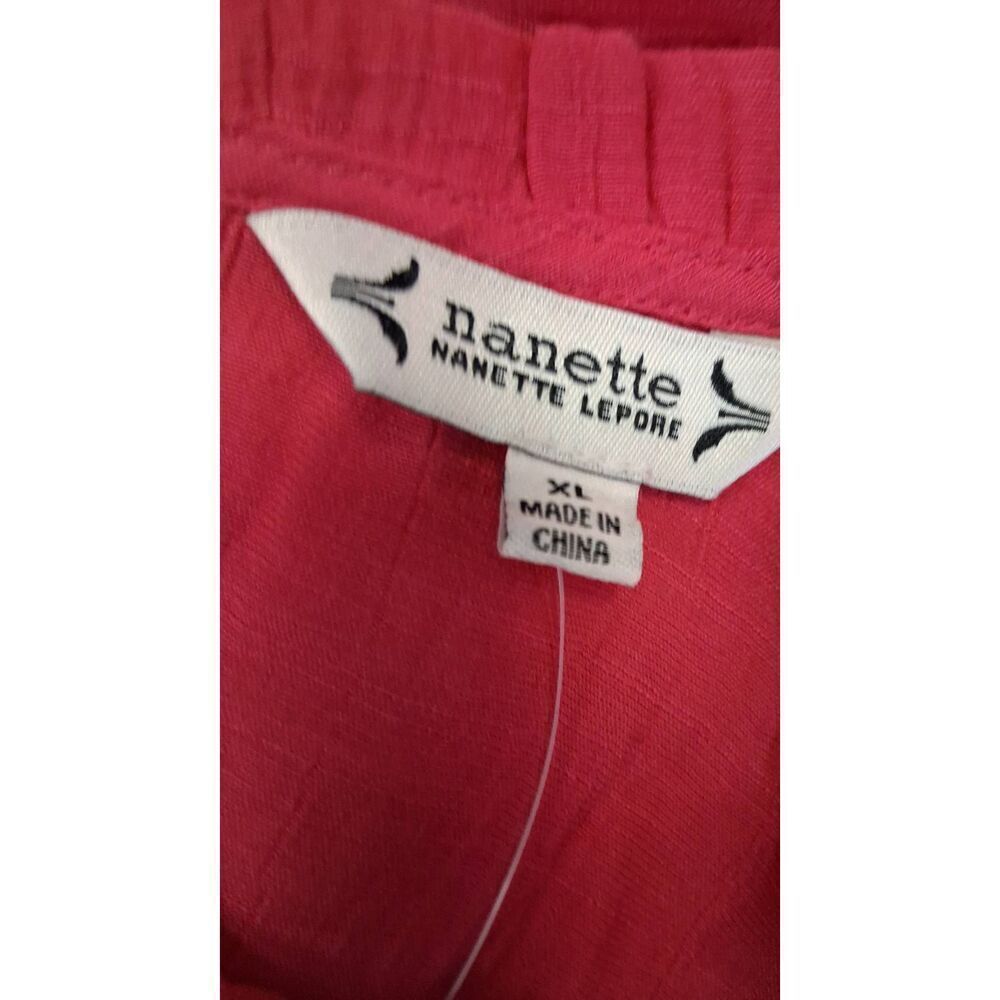 Nanette lepore womens xl pink blouse ruched Anthropologie smocked top - Picture 9 of 10